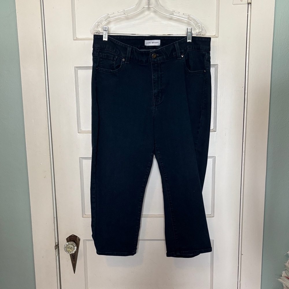 Lane Bryant Curvy Fit High Rise Dark Blue Pedal Jeans Size 18